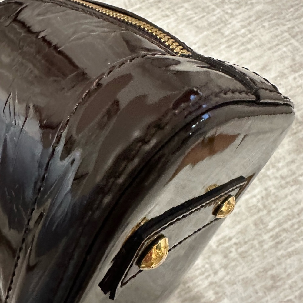 💎✨EXCELLENT 💎✨LOUIS VUITTON  Monogram Vernis Alma BB w/DUSTY/COA - Picture 12 of 16